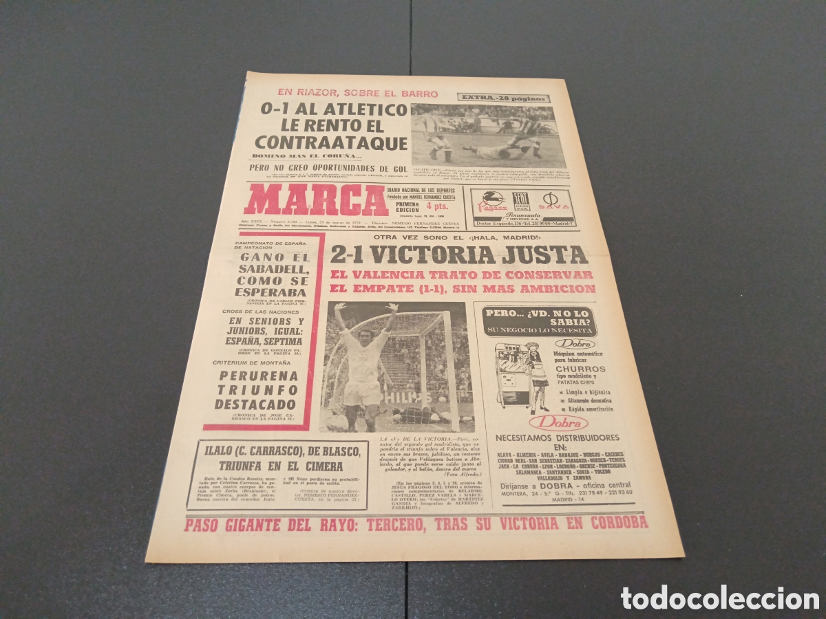 Coleccionismo deportivo: MARCA 23/03/1970 - Foto 1