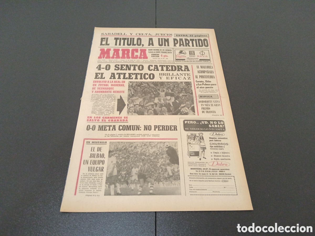 Coleccionismo deportivo: MARCA 13/04/1970 - Foto 1