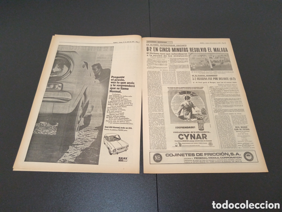 Coleccionismo deportivo: MARCA 27/04/1970 - Foto 3