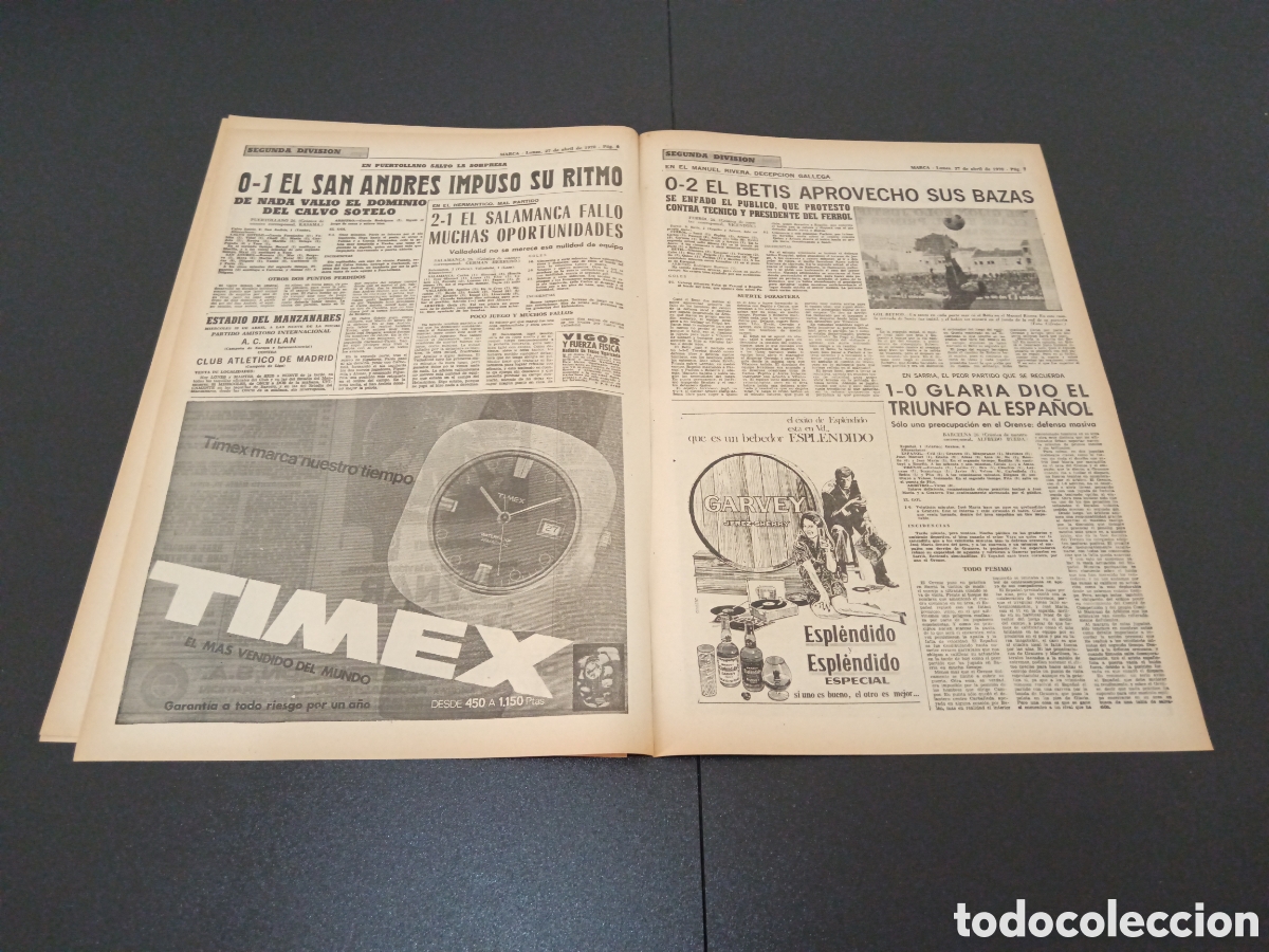 Coleccionismo deportivo: MARCA 27/04/1970 - Foto 4