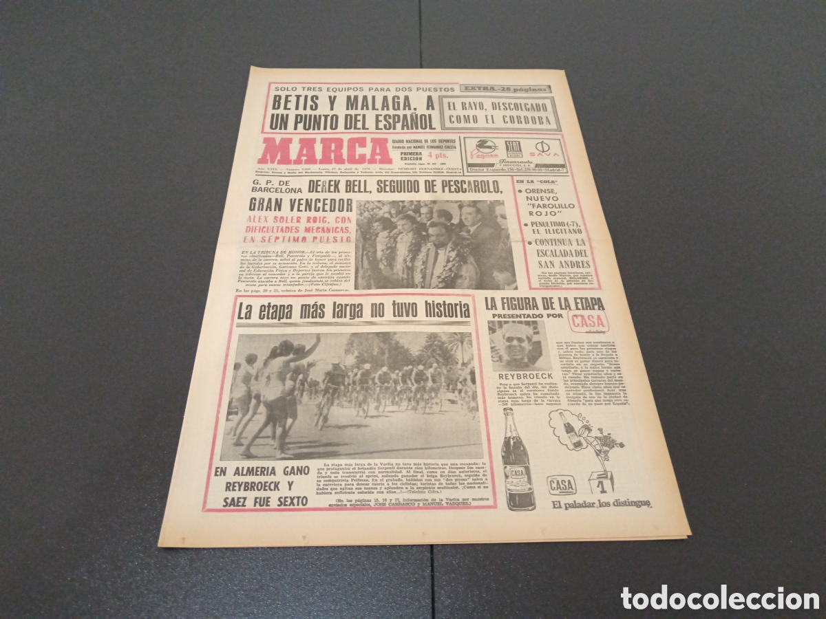 Coleccionismo deportivo: MARCA 27/04/1970 - Foto 1