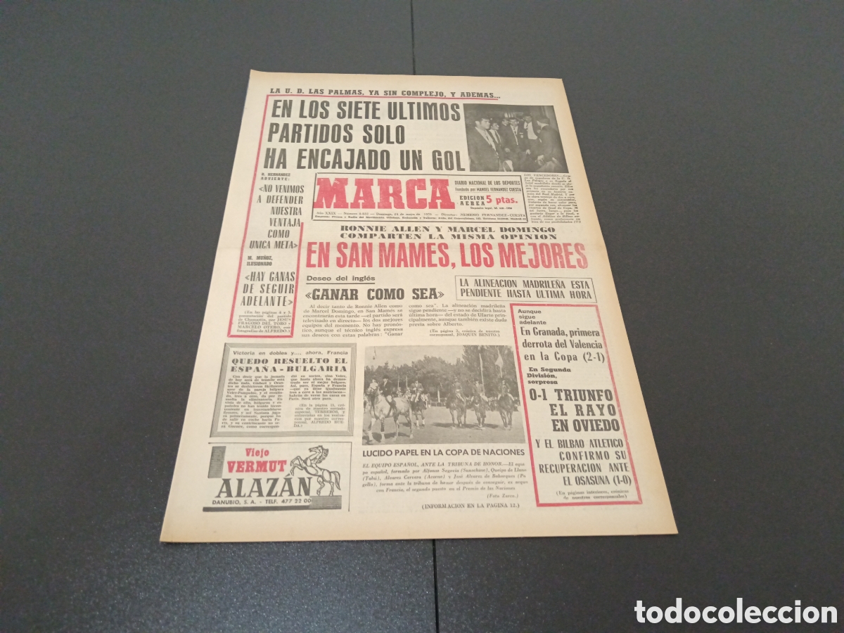 Coleccionismo deportivo: MARCA 24/05/1970 - Foto 1