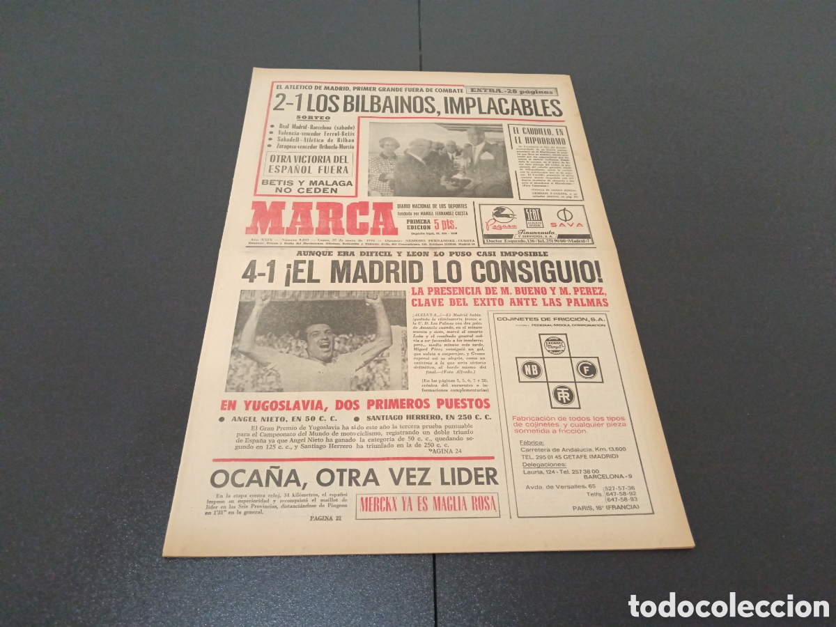 Coleccionismo deportivo: MARCA 25/05/1970 - Foto 1