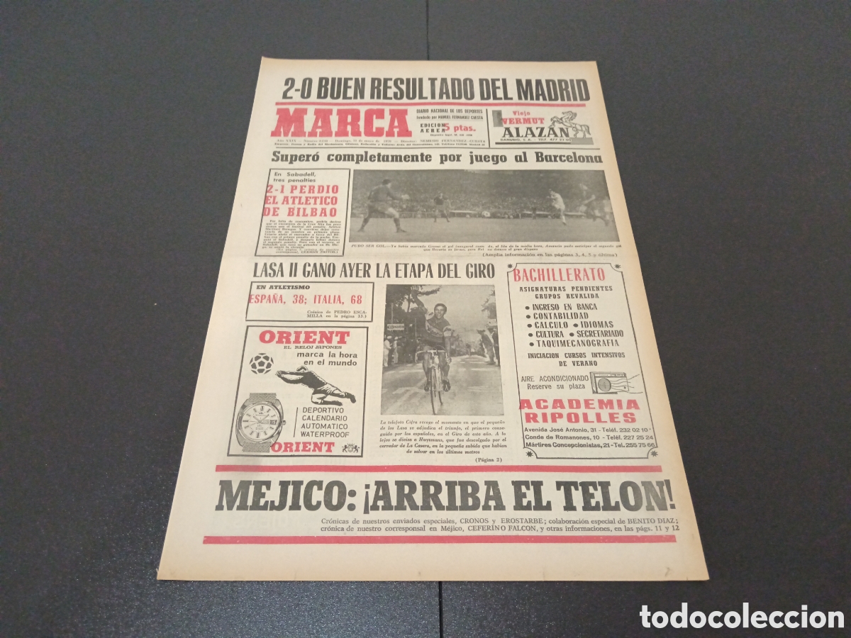 Coleccionismo deportivo: MARCA 31/05/1970 - Foto 1