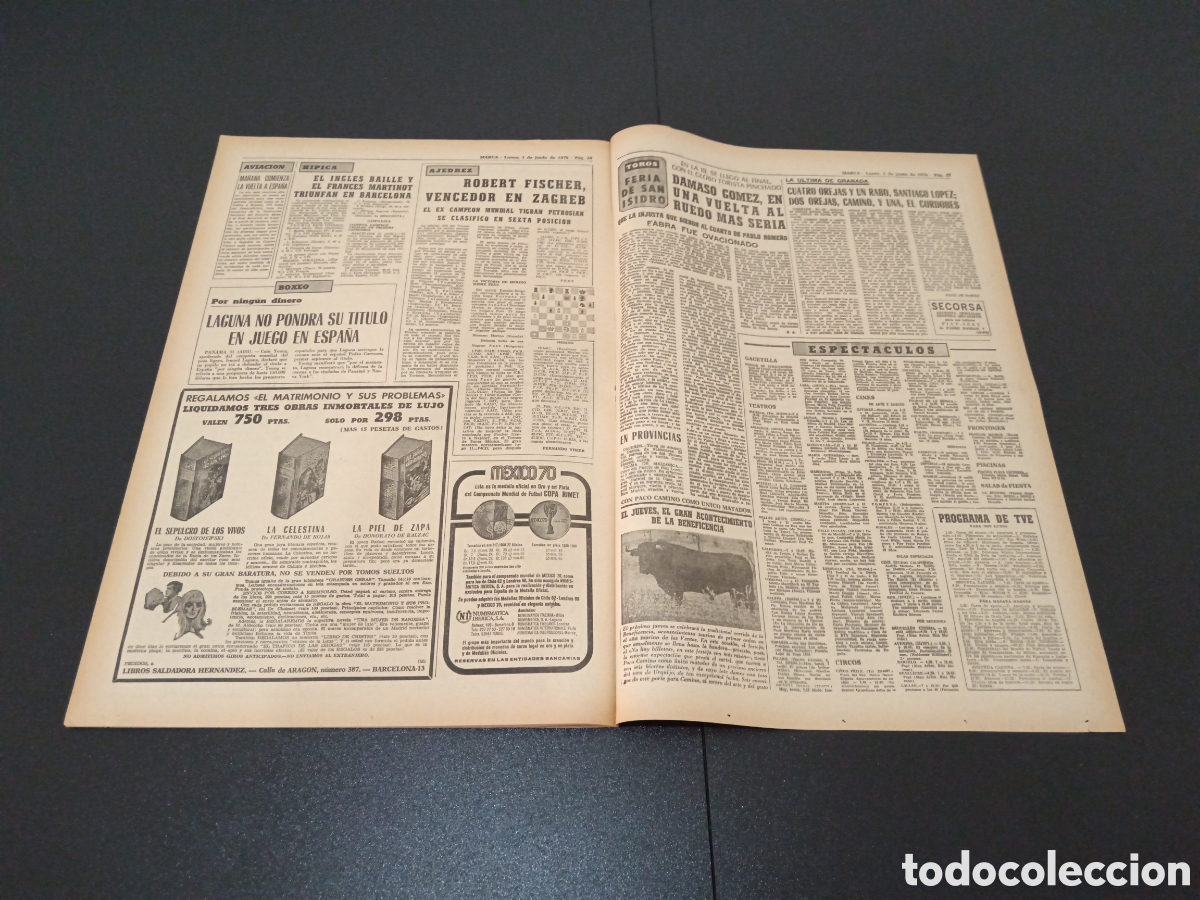 Coleccionismo deportivo: MARCA 01/06/1970 - Foto 10