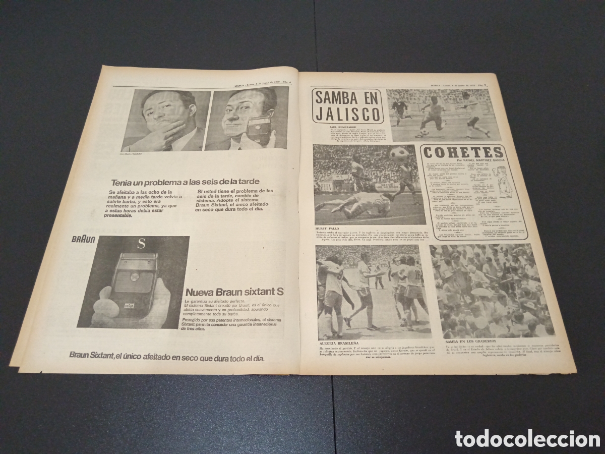 Coleccionismo deportivo: MARCA 08/06/1970 - Foto 3