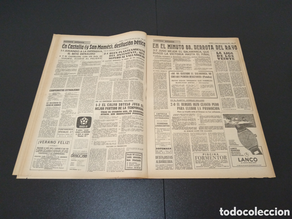 Coleccionismo deportivo: MARCA 08/06/1970 - Foto 6