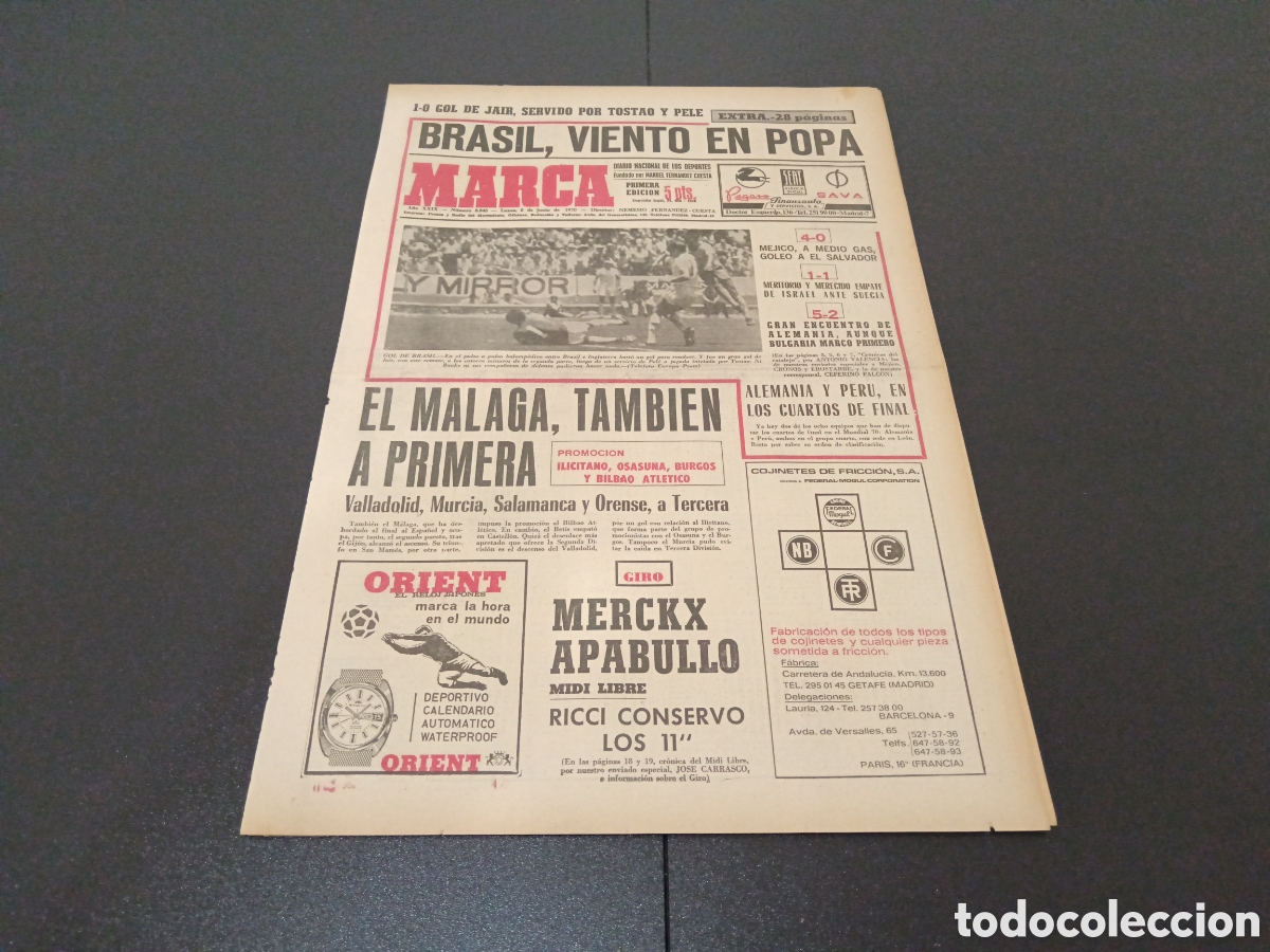 Coleccionismo deportivo: MARCA 08/06/1970 - Foto 1