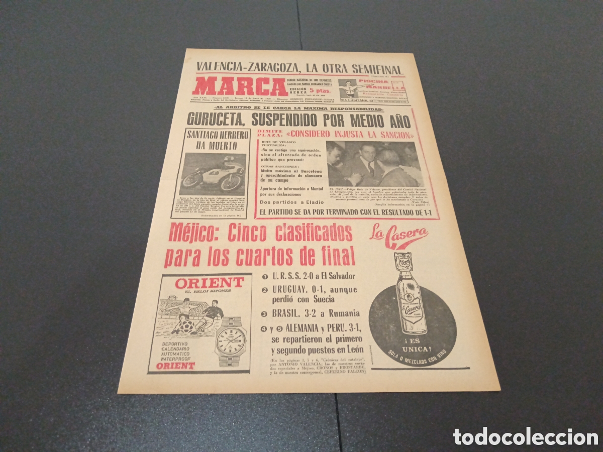 Coleccionismo deportivo: MARCA 11/06/1970 - Foto 1