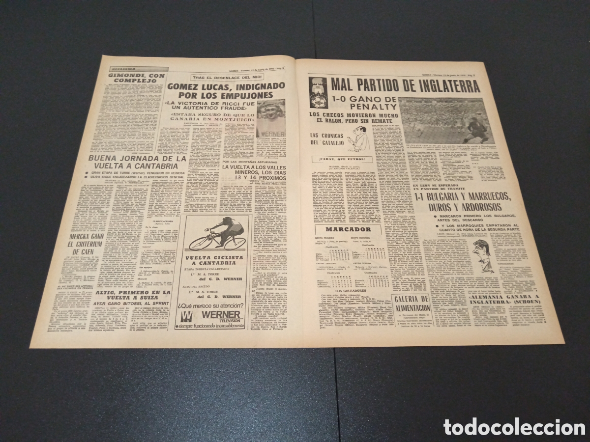 Coleccionismo deportivo: MARCA 12/06/1970 - Foto 2