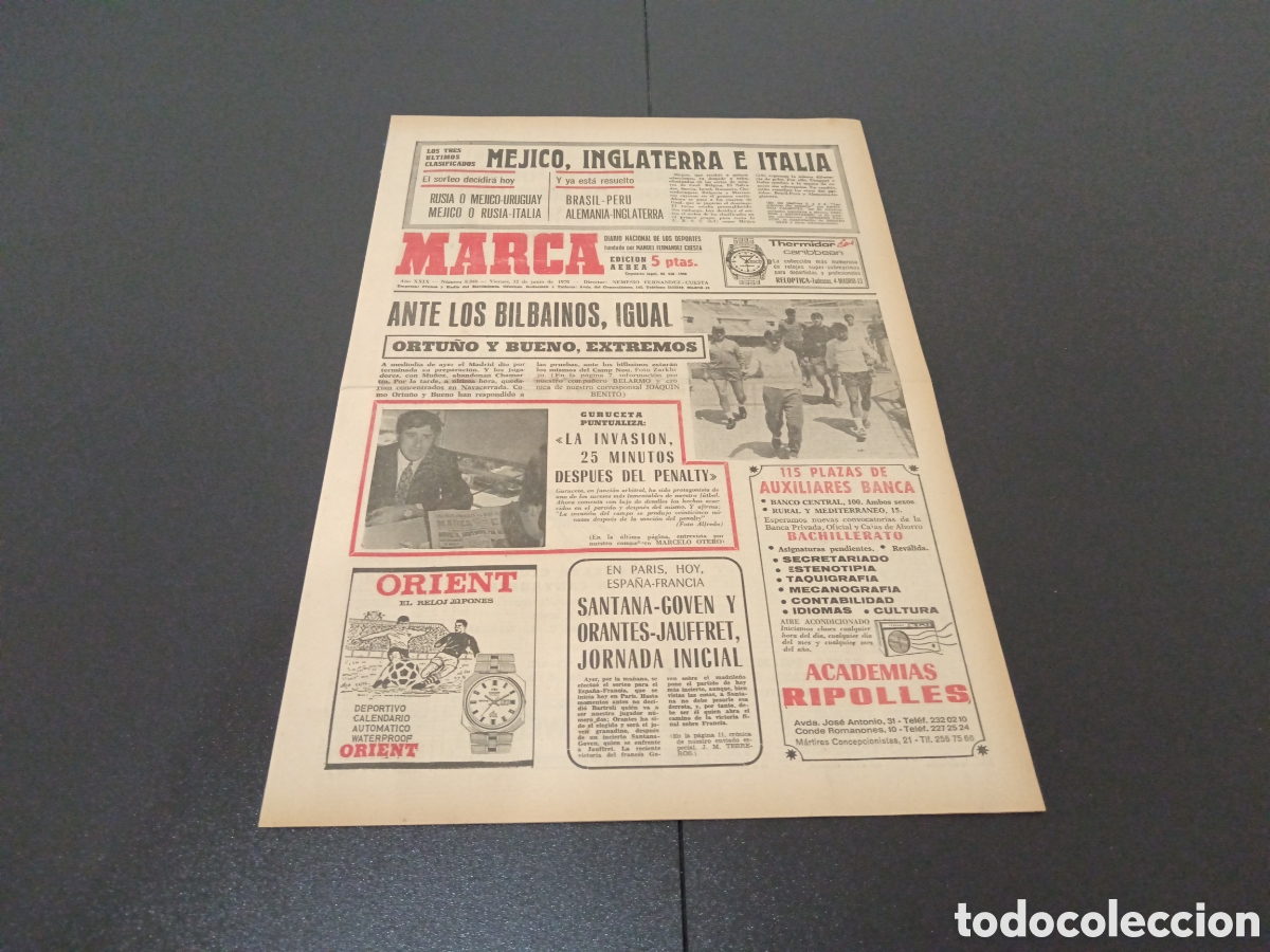 Coleccionismo deportivo: MARCA 12/06/1970 - Foto 1