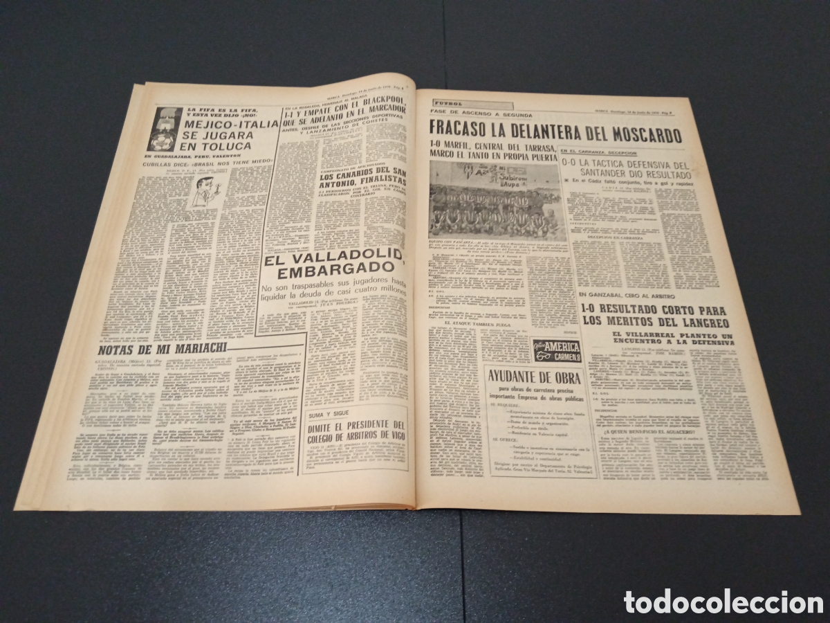 Coleccionismo deportivo: MARCA 14/06/1970 - Foto 5