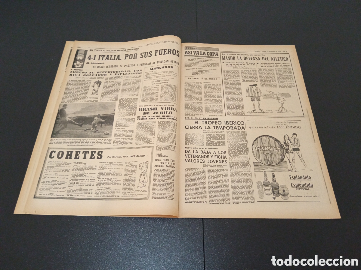 Coleccionismo deportivo: MARCA 15/06/1970 - Foto 4