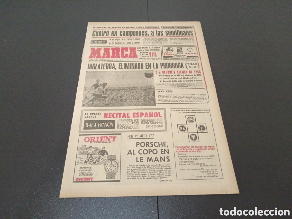 Coleccionismo deportivo: MARCA 15/06/1970 - Foto 1