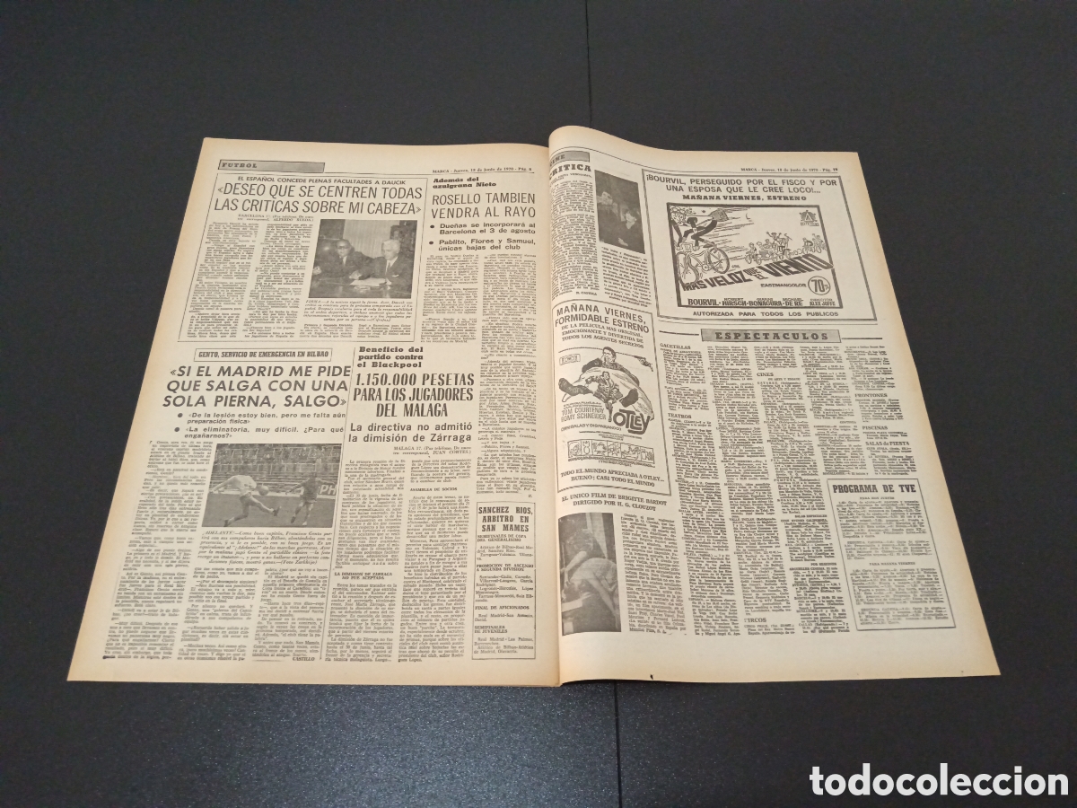 Coleccionismo deportivo: MARCA 18/06/1970 - Foto 5
