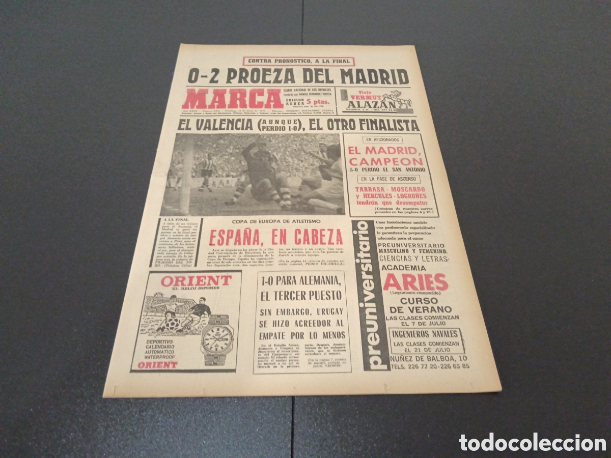 Coleccionismo deportivo: MARCA 21/06/1970 - Foto 1