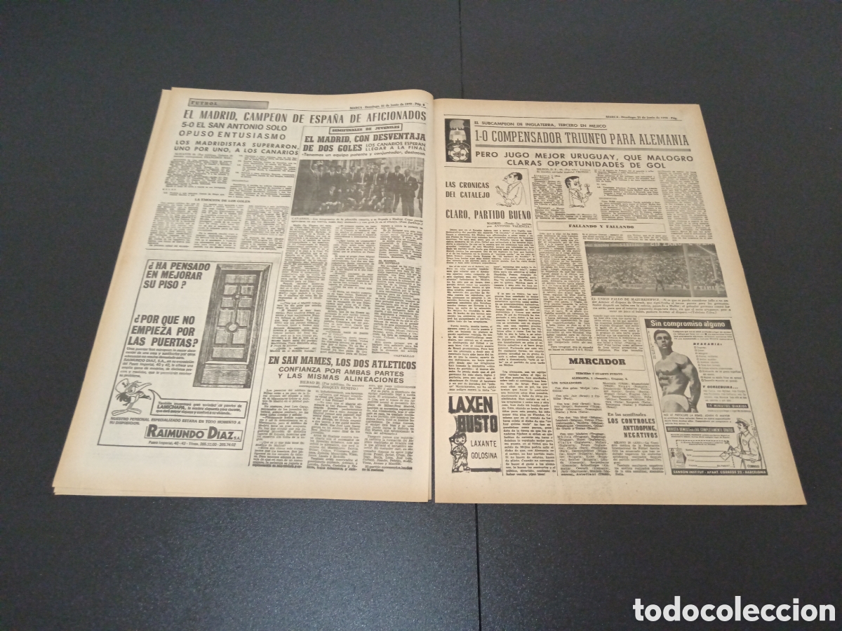 Coleccionismo deportivo: MARCA 21/06/1970 - Foto 4