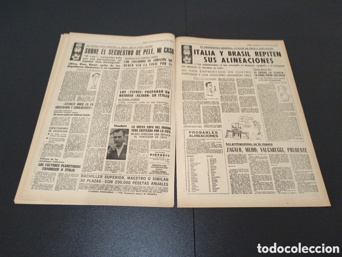 Coleccionismo deportivo: MARCA 21/06/1970 - Foto 5