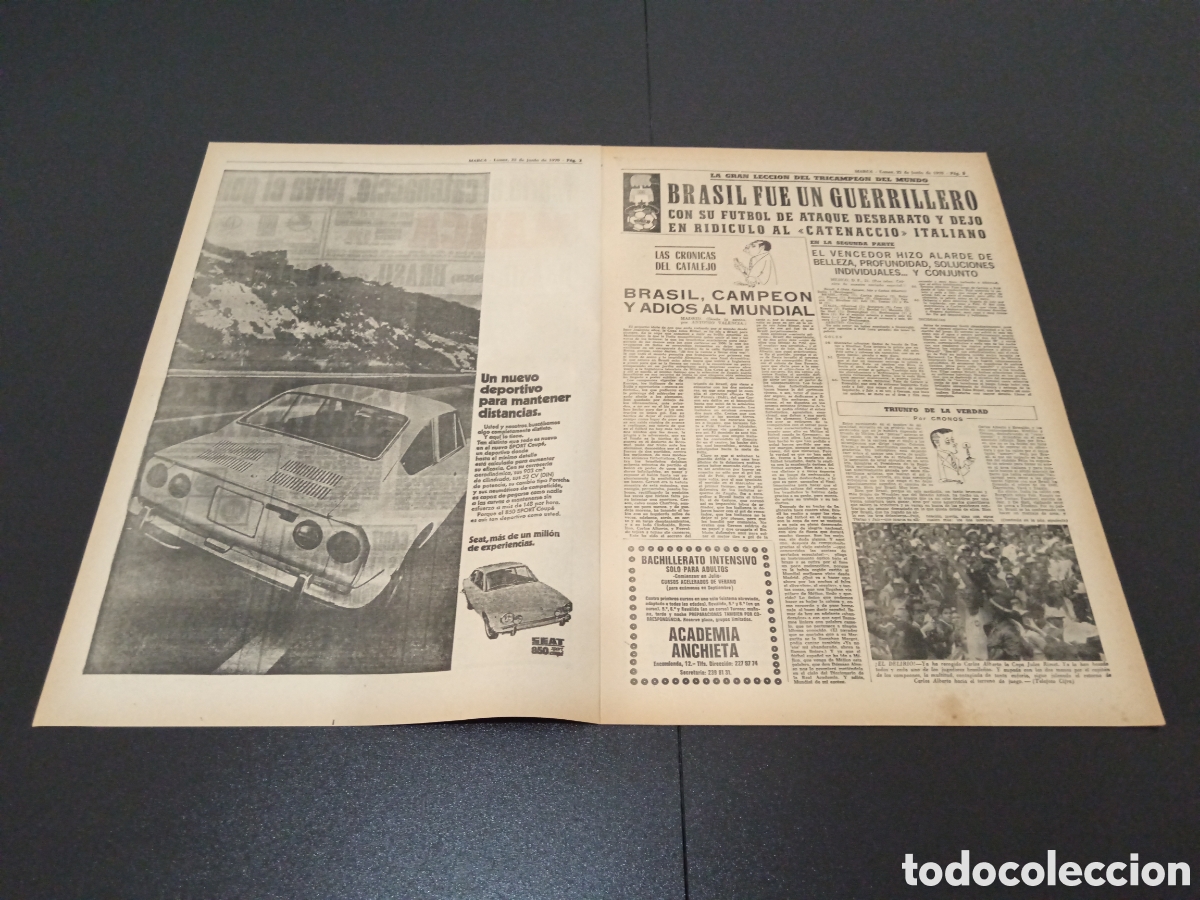 Coleccionismo deportivo: MARCA 22/06/1970 - Foto 2