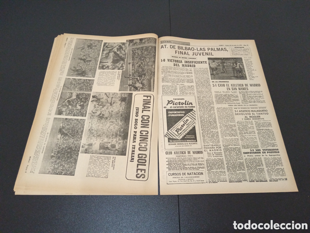 Coleccionismo deportivo: MARCA 22/06/1970 - Foto 7