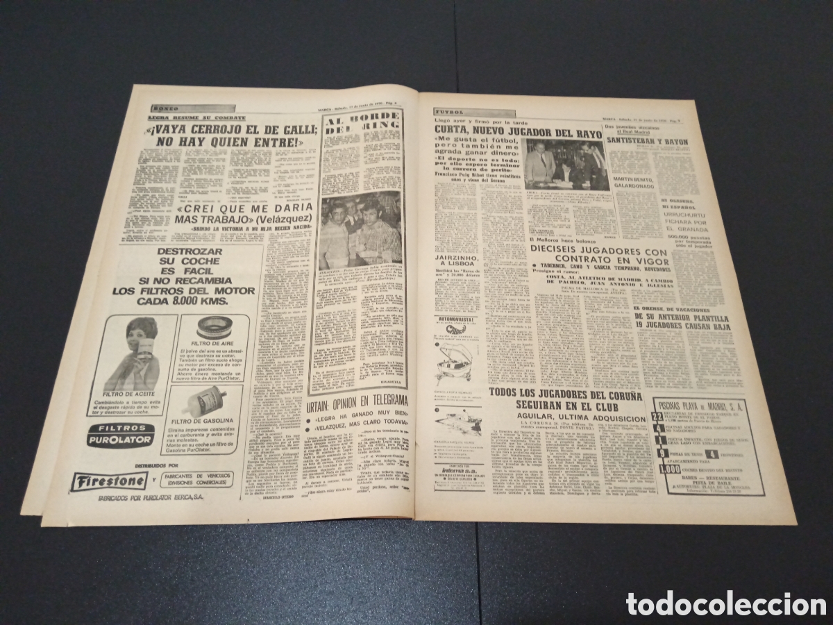 Coleccionismo deportivo: MARCA 27/06/1970 - Foto 3