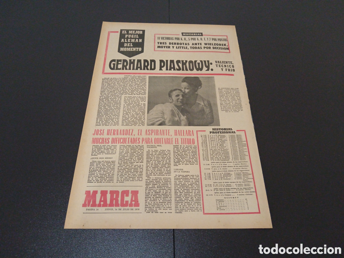 Coleccionismo deportivo: MARCA 16/07/1970 - Foto 5