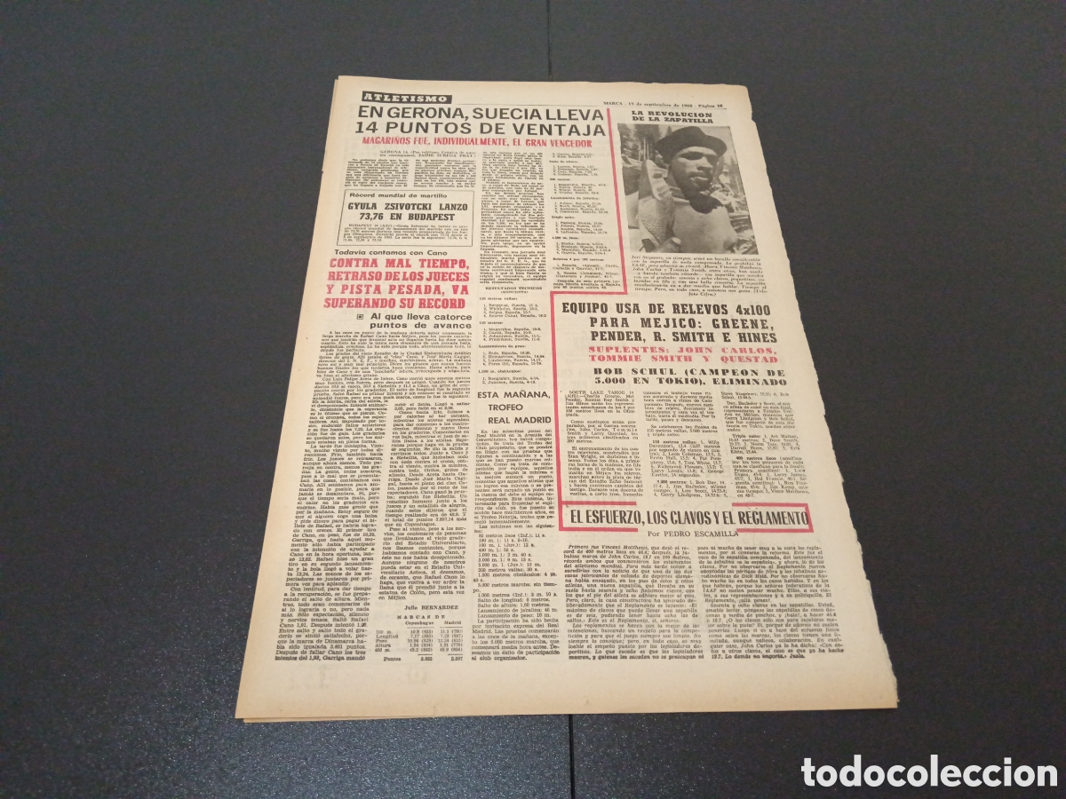 Coleccionismo deportivo: MARCA 15/09/1968 - Foto 4