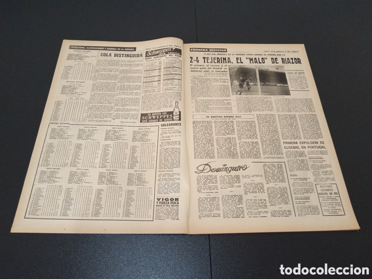 Coleccionismo deportivo: MARCA 23/09/1968 - Foto 2