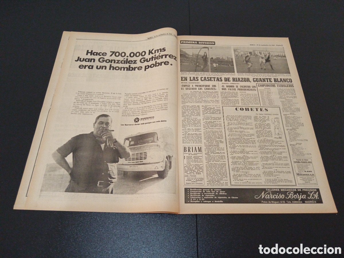 Coleccionismo deportivo: MARCA 23/09/1968 - Foto 3
