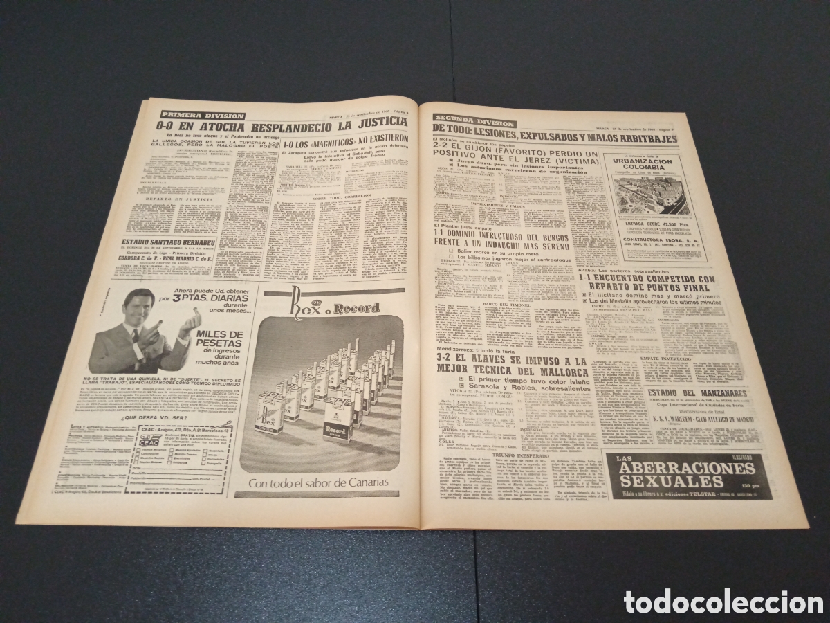 Coleccionismo deportivo: MARCA 23/09/1968 - Foto 5