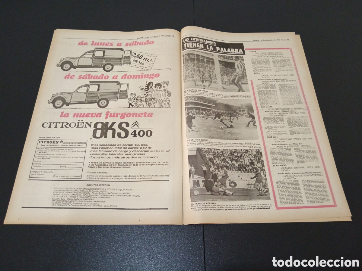 Coleccionismo deportivo: MARCA 23/09/1968 - Foto 7