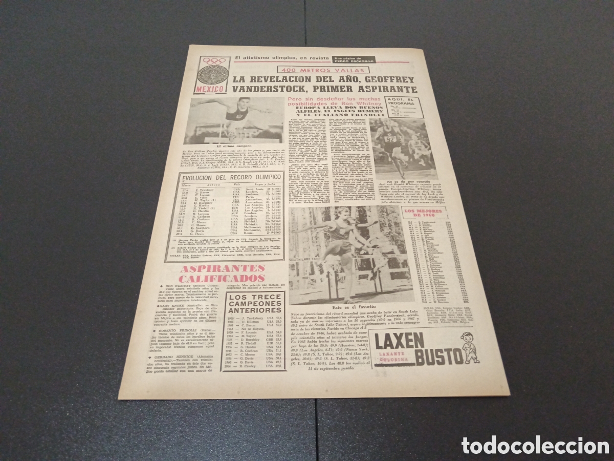 Coleccionismo deportivo: MARCA 23/09/1968 - Foto 9