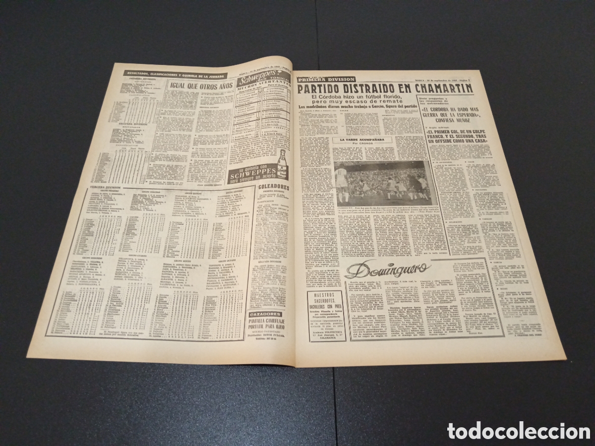 Coleccionismo deportivo: MARCA 30/09/1968 - Foto 2