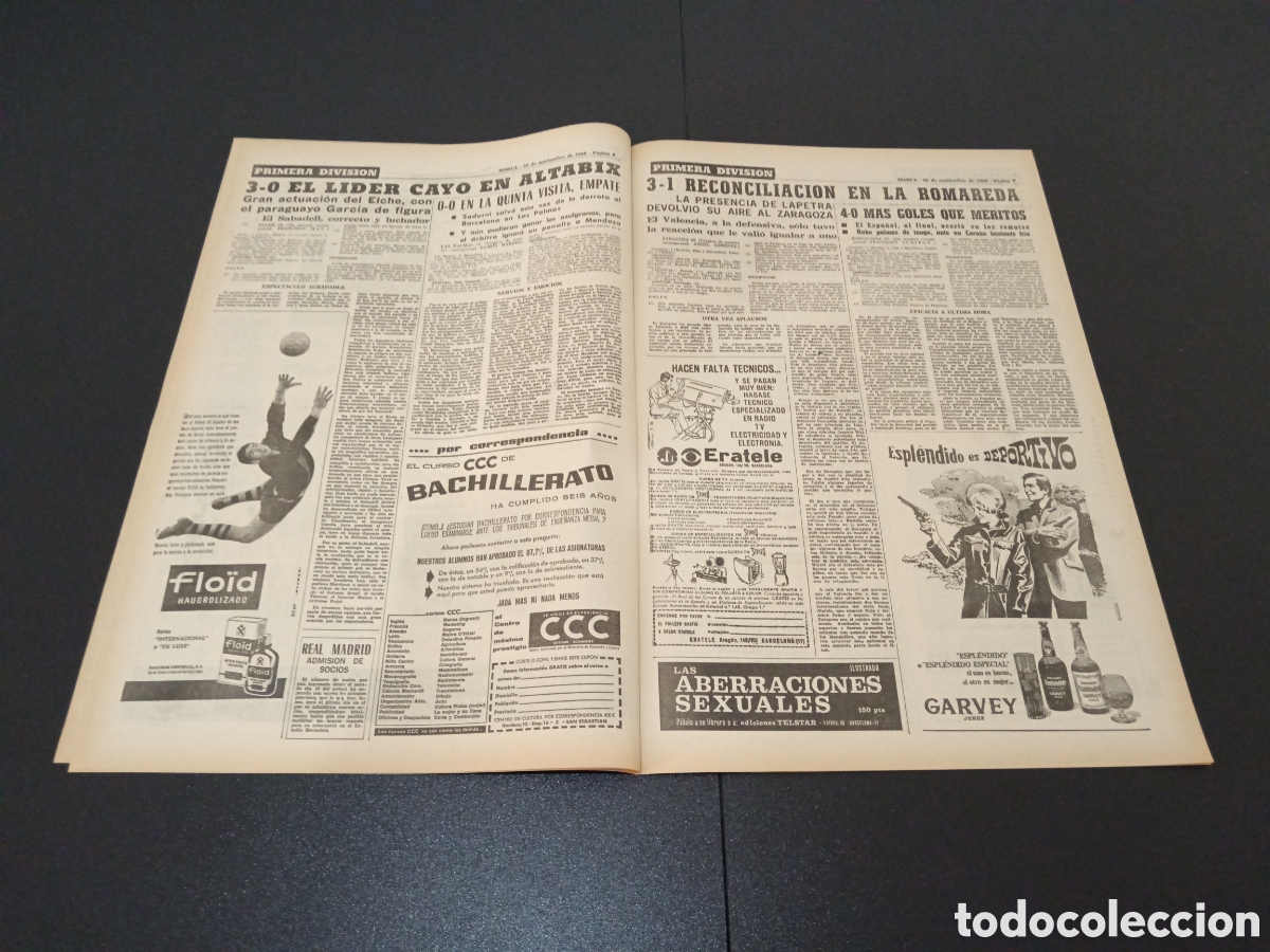 Coleccionismo deportivo: MARCA 30/09/1968 - Foto 4