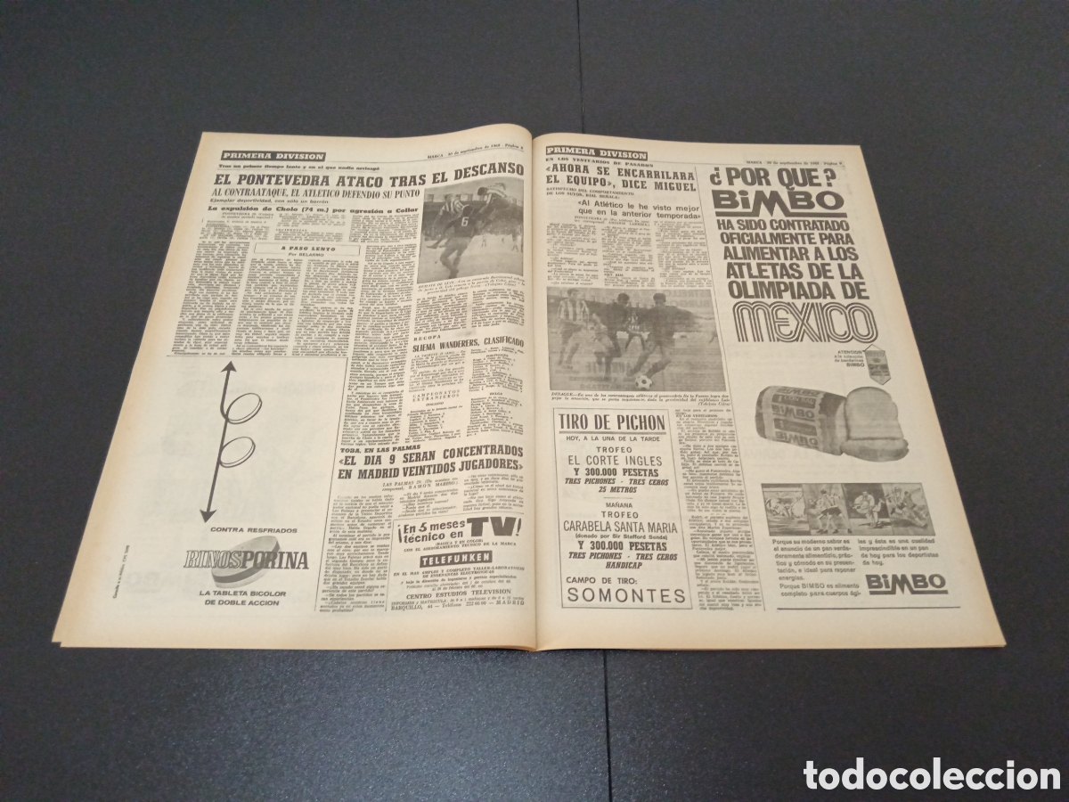 Coleccionismo deportivo: MARCA 30/09/1968 - Foto 5