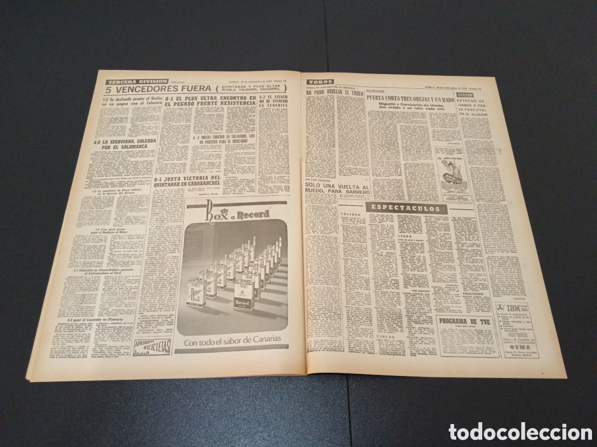 Coleccionismo deportivo: MARCA 30/09/1968 - Foto 8