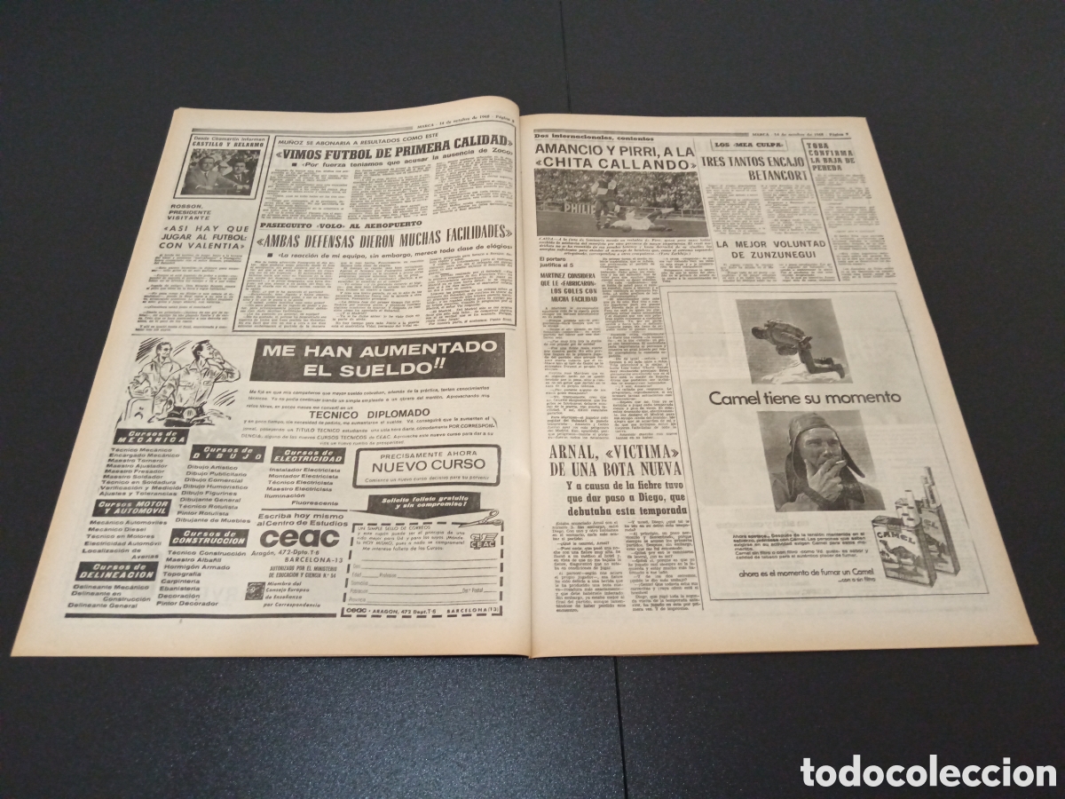 Coleccionismo deportivo: MARCA 14/10/1968 - Foto 5