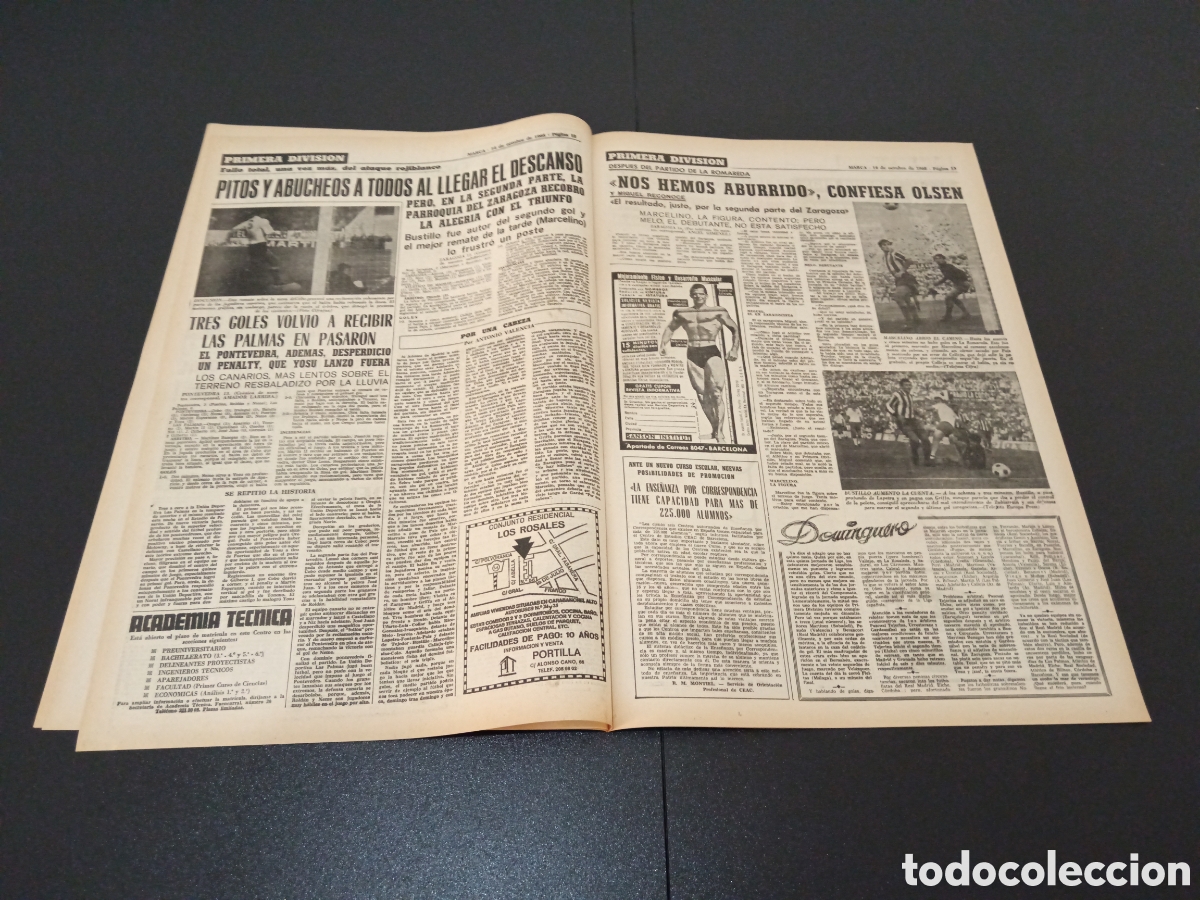 Coleccionismo deportivo: MARCA 14/10/1968 - Foto 7