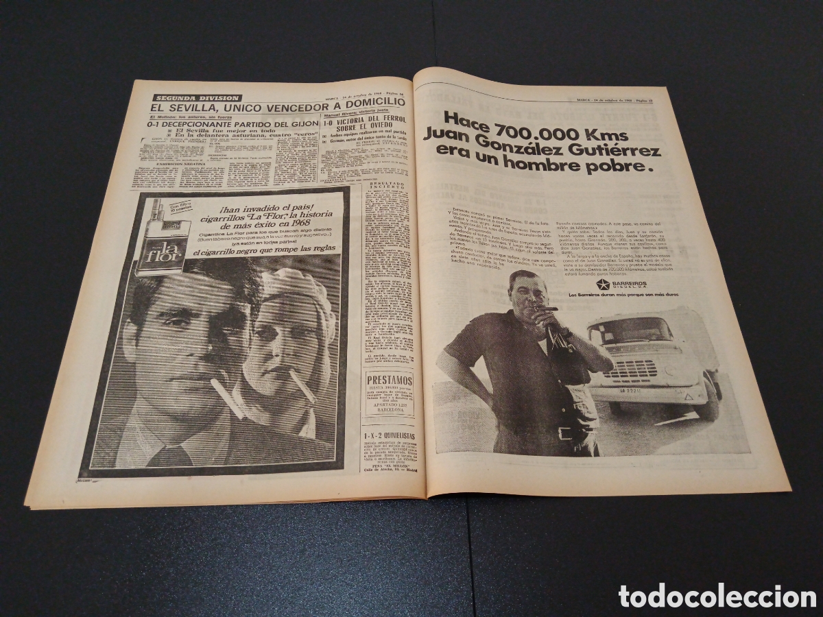 Coleccionismo deportivo: MARCA 14/10/1968 - Foto 9