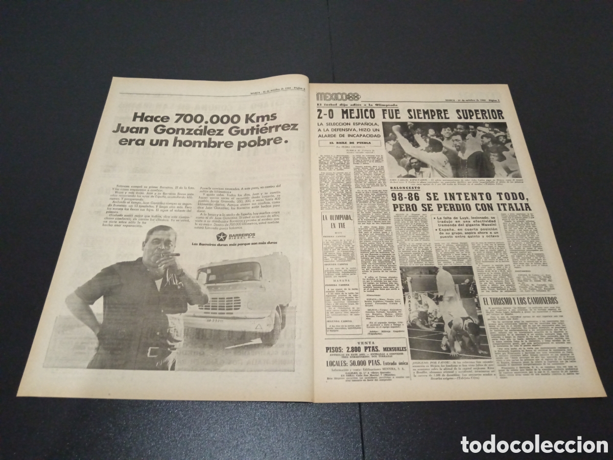 Coleccionismo deportivo: MARCA 21/10/1968 - Foto 2