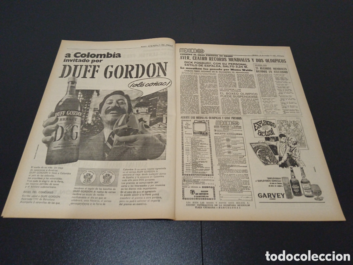 Coleccionismo deportivo: MARCA 21/10/1968 - Foto 4