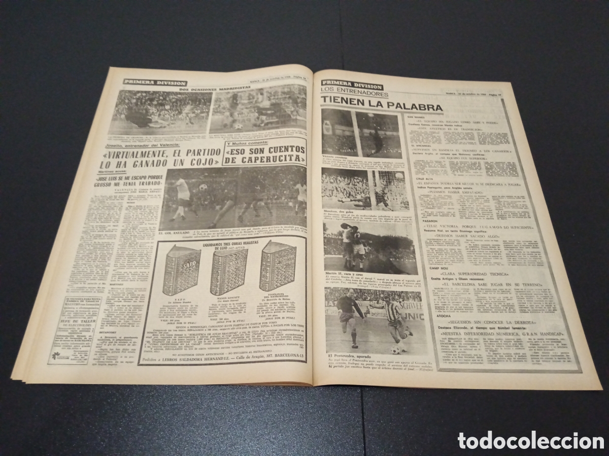 Coleccionismo deportivo: MARCA 21/10/1968 - Foto 9