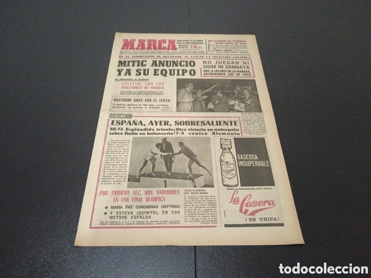 Coleccionismo deportivo: MARCA 26/10/1968 - Foto 1