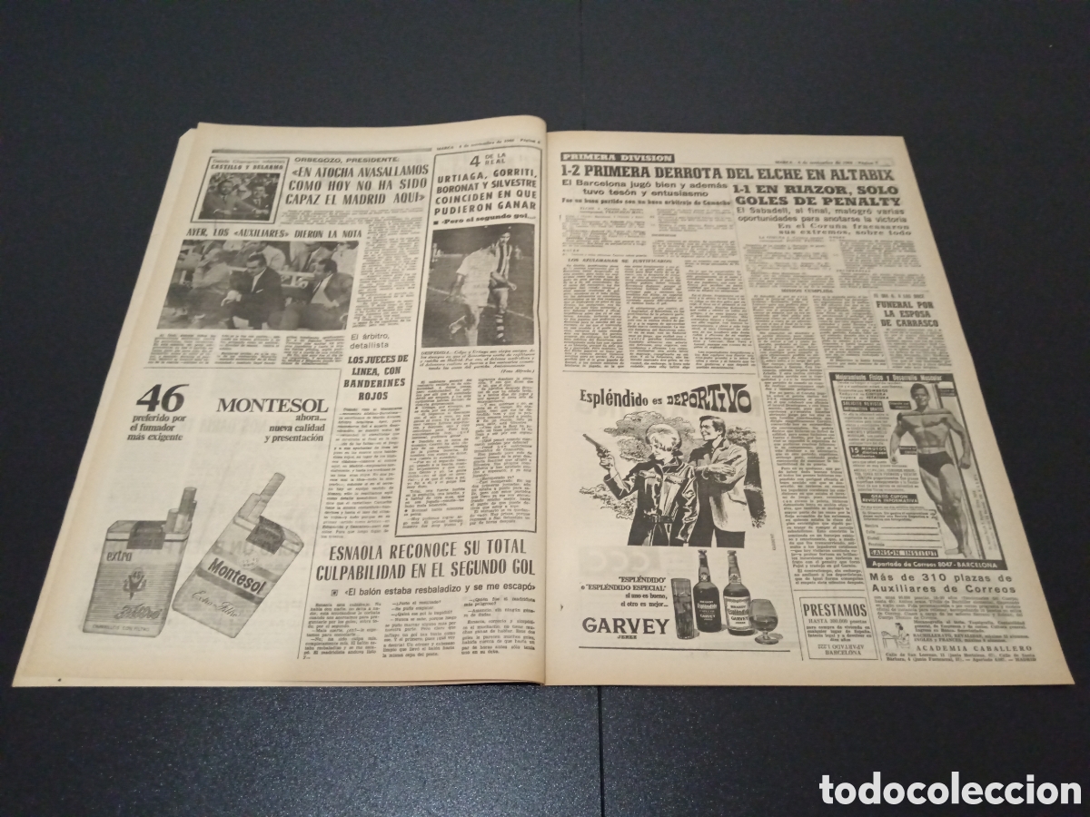 Coleccionismo deportivo: MARCA 04/11/1968 - Foto 3