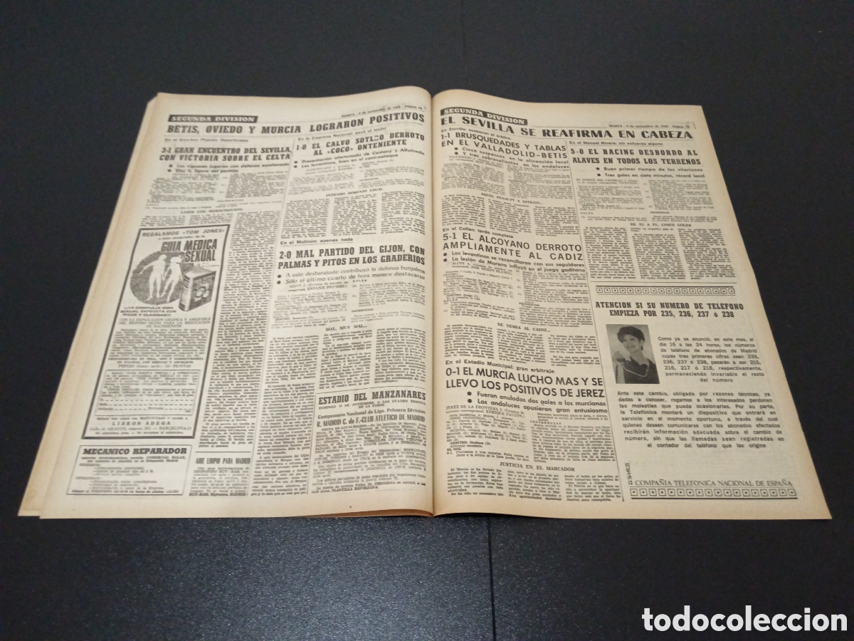 Coleccionismo deportivo: MARCA 04/11/1968 - Foto 7