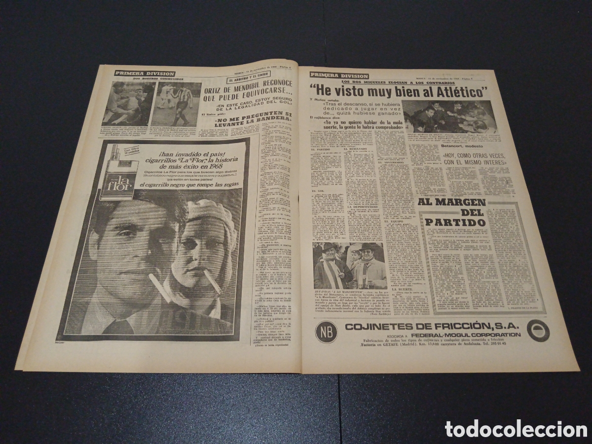 Coleccionismo deportivo: MARCA 11/11/1968 - Foto 3
