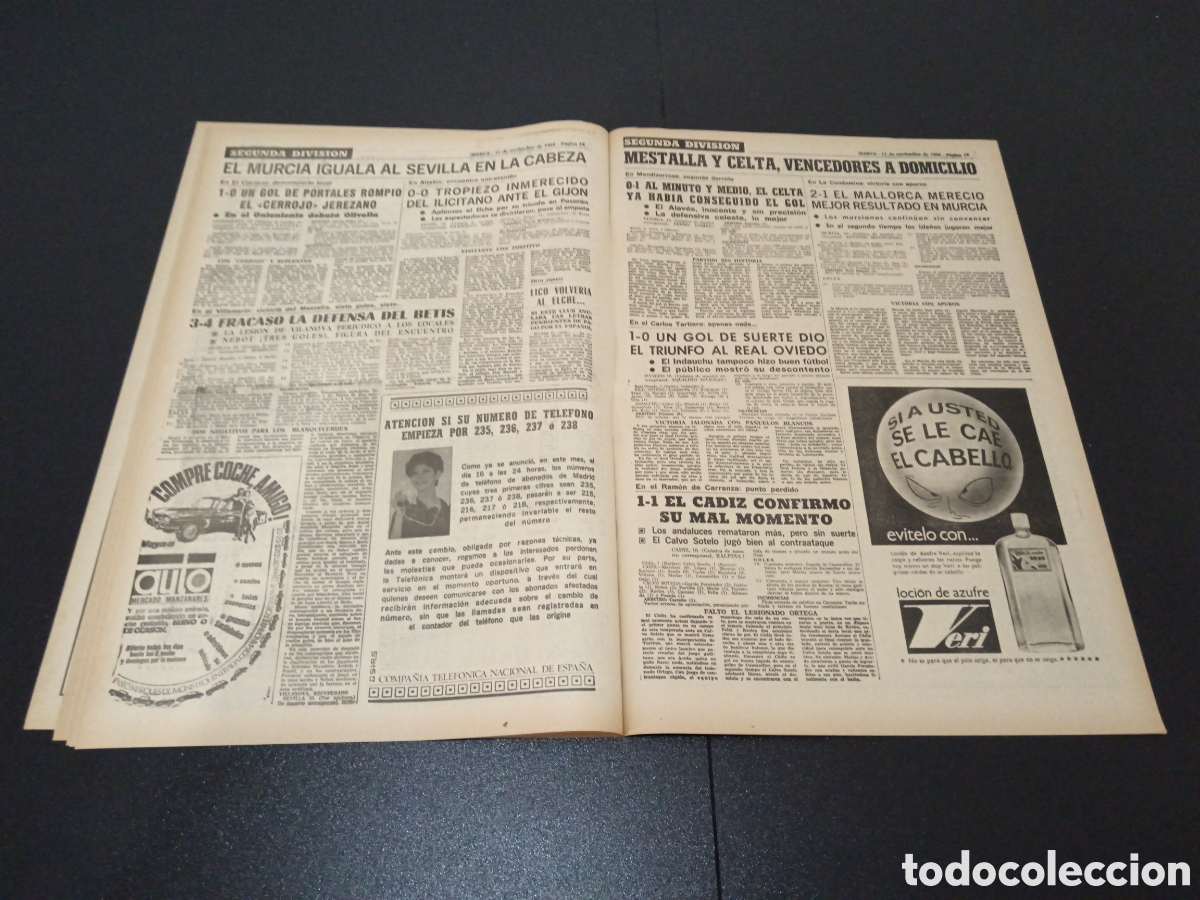 Coleccionismo deportivo: MARCA 11/11/1968 - Foto 8