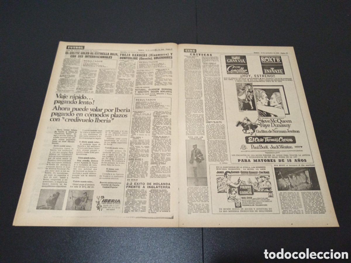 Coleccionismo deportivo: MARCA 14/11/1968 - Foto 3