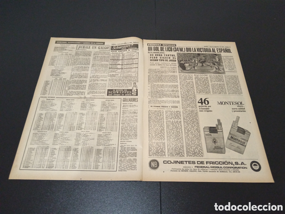 Coleccionismo deportivo: MARCA 18/11/1968 - Foto 2