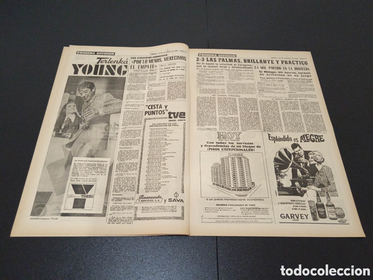 Coleccionismo deportivo: MARCA 18/11/1968 - Foto 3